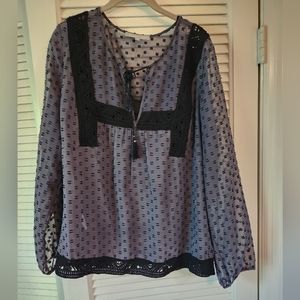 Daniel Rainn 2 Piece Grey Black Long Sleeve Top